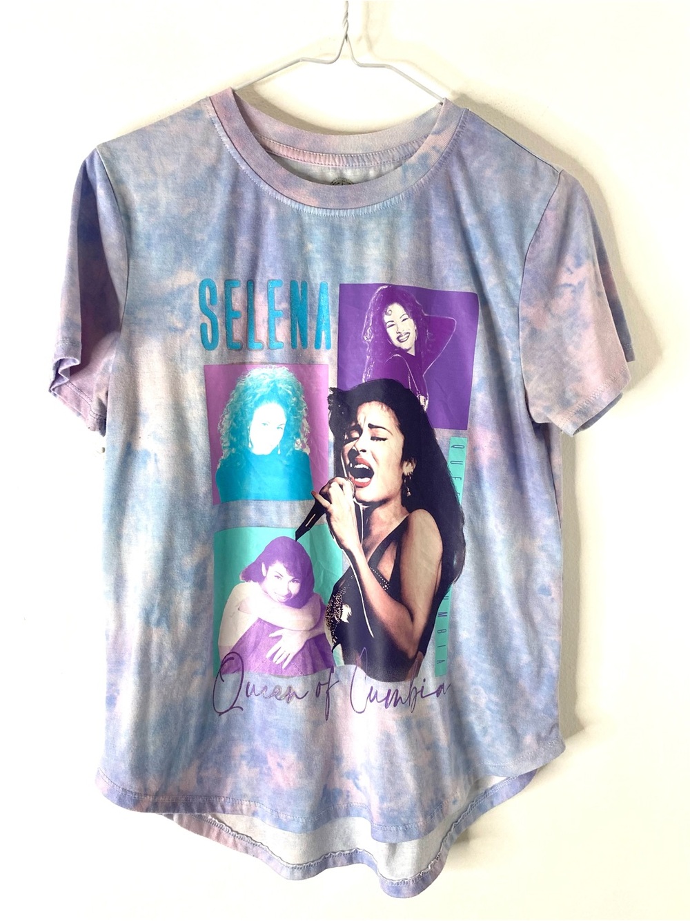 Selena Tie Dye Pop Art Graphic Tee Official Merchandise